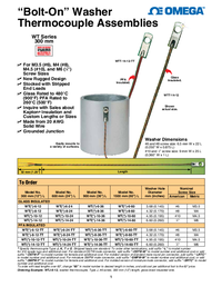 Thumbnail of document Data Sheet - WTK Bolt-On Thermocouple with SS Washer Housing
